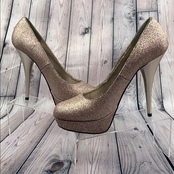 Candies 7.5M  glitter platform high heels - Picture 3 of 5